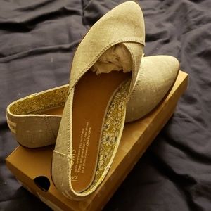 Toms jutti grey chambray dot size 7